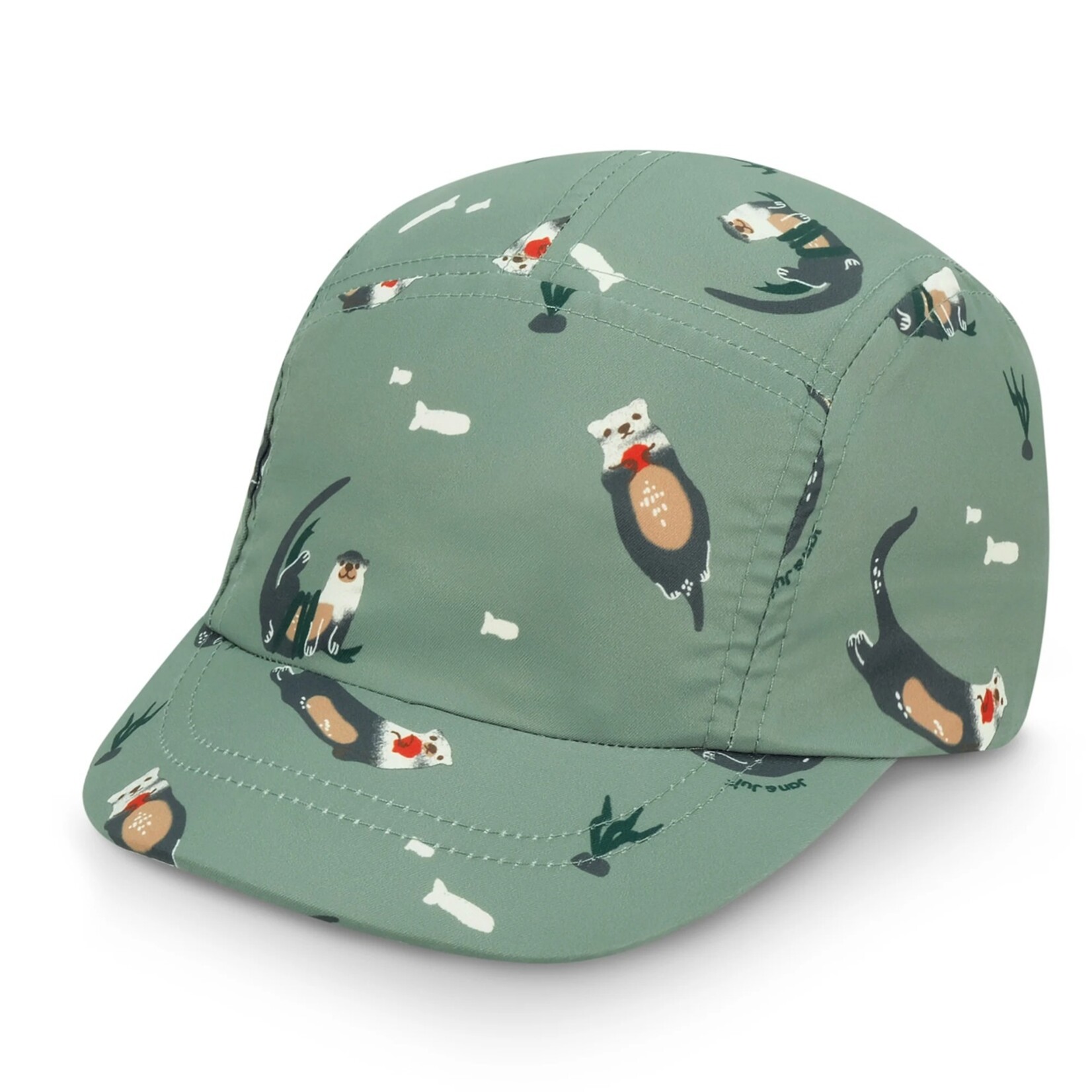 JAN&JUL JAN&JUL - Casquette Verte avec imprimé de loutres 'SunLite'