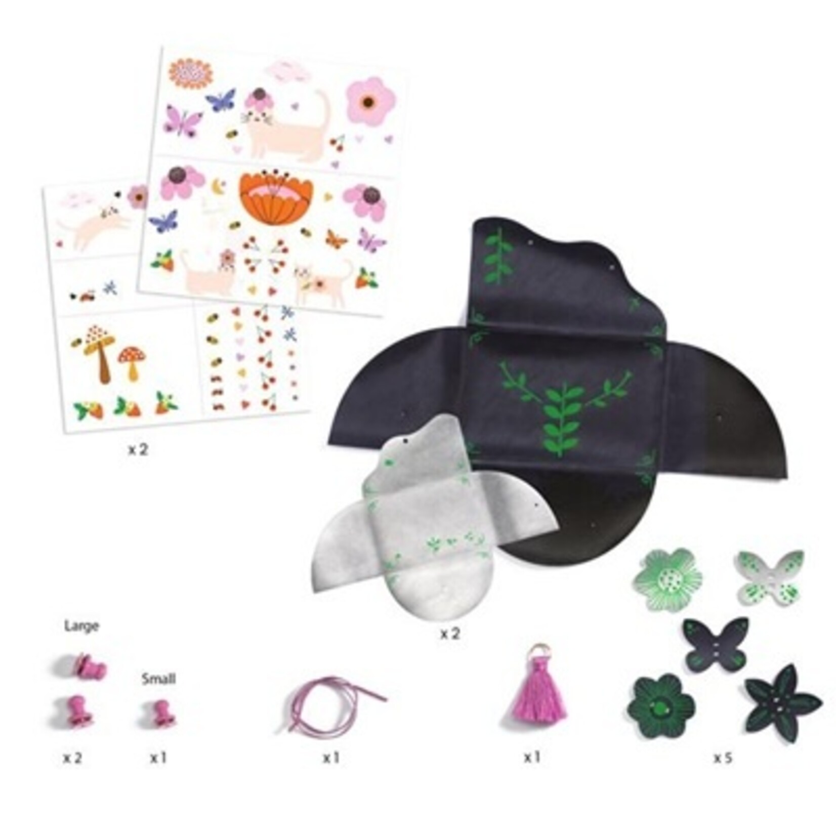 Djeco DJECO - DIY / Pouches to create : Joyful friends