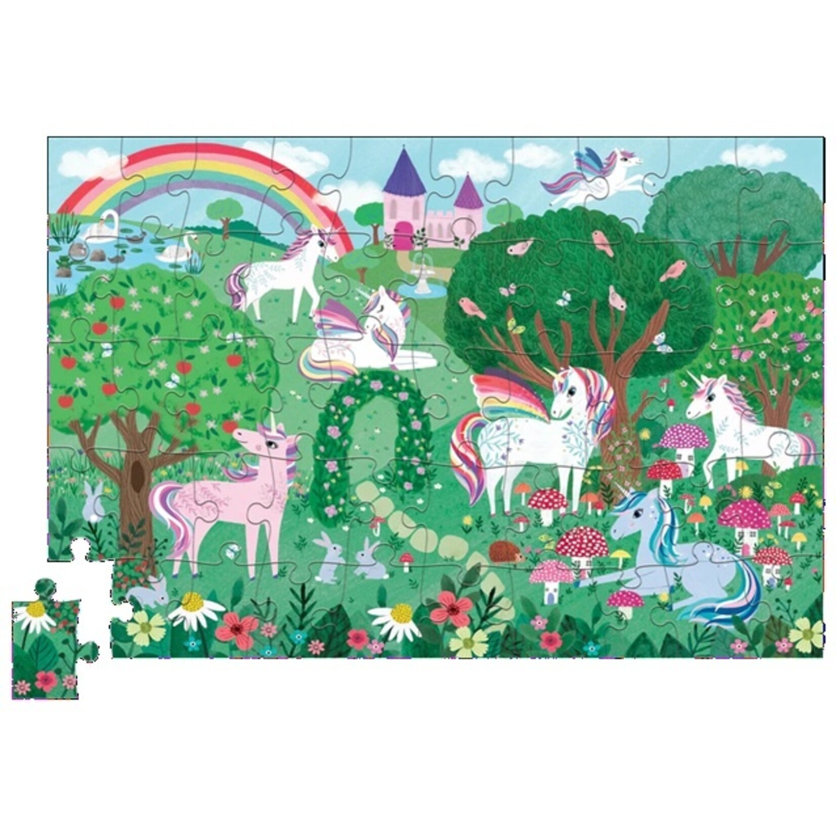Crocodile Creek CROCODILE CREEK - Holographic Puzzle 'Sparkling Unicorns' - 50 pieces