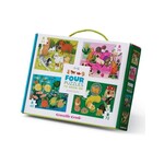 Crocodile Creek CROCODILE CREEK - Ensemble de 4 puzzles de niveaux différents 'Playful pets'