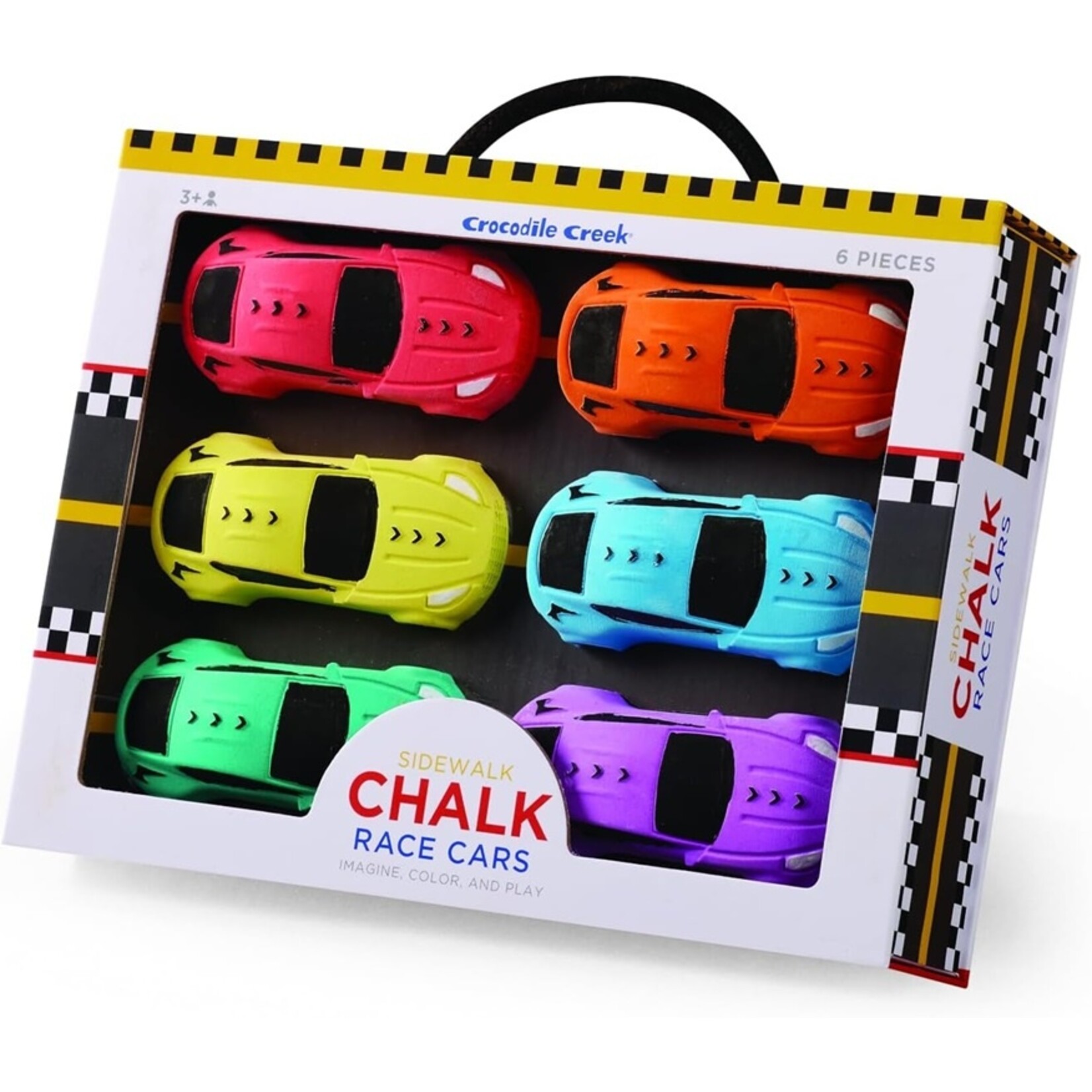 Crocodile Creek CROCODILE CREEK - Set of 6 Sidewalk Chalks - Racing Cars