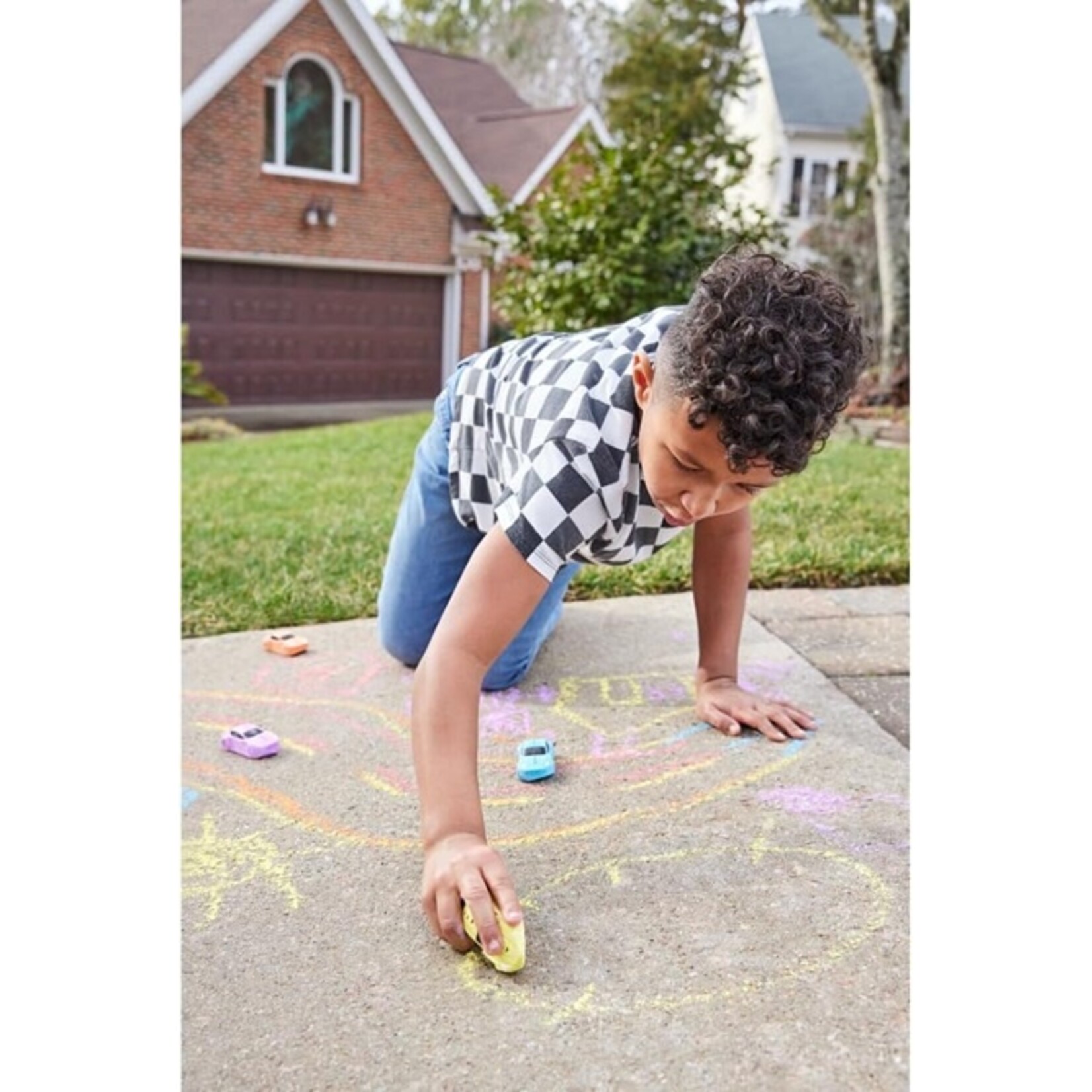 Crocodile Creek CROCODILE CREEK - Set of 6 Sidewalk Chalks - Racing Cars