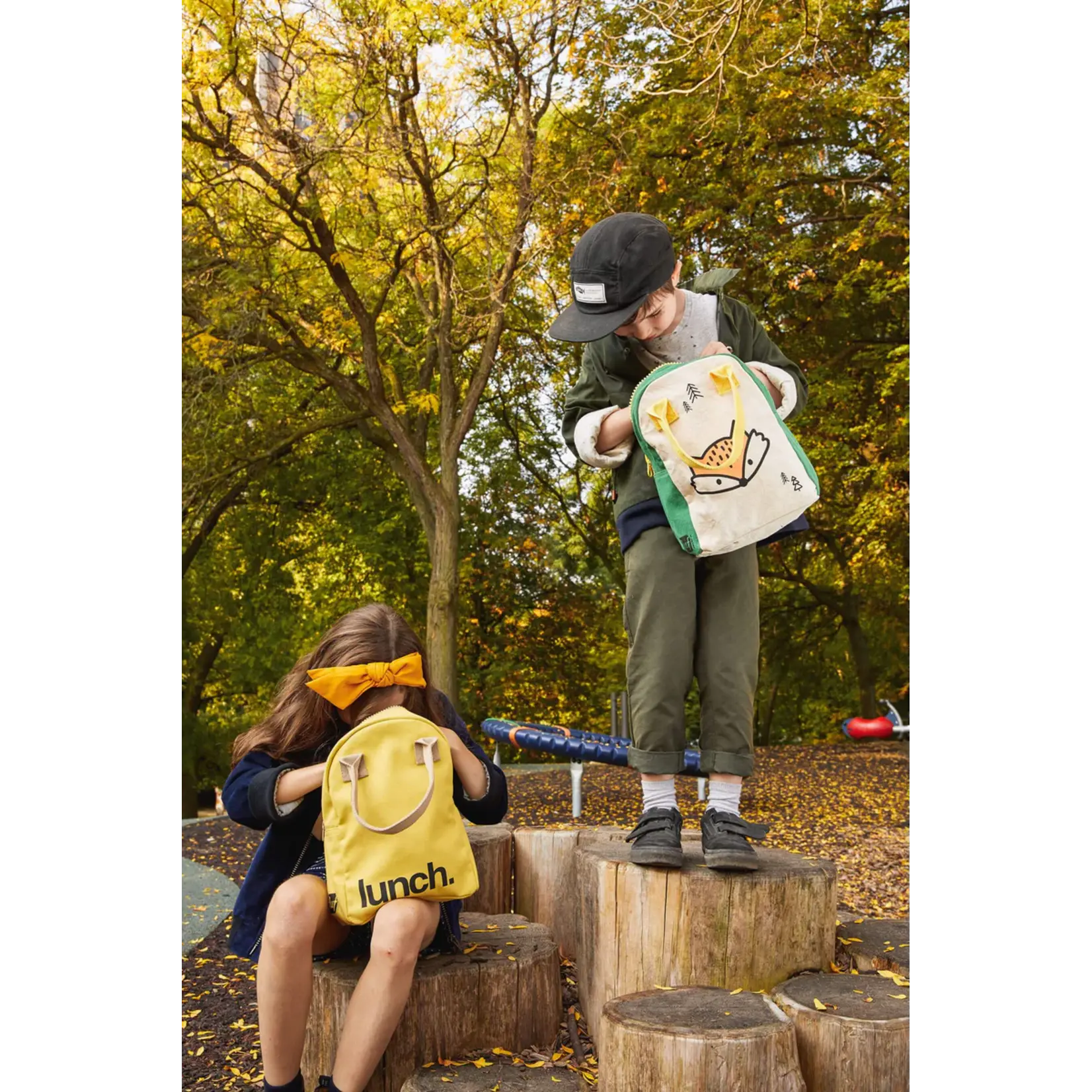 Fluf FLUF - 'Fox' Zippered Lunch Box