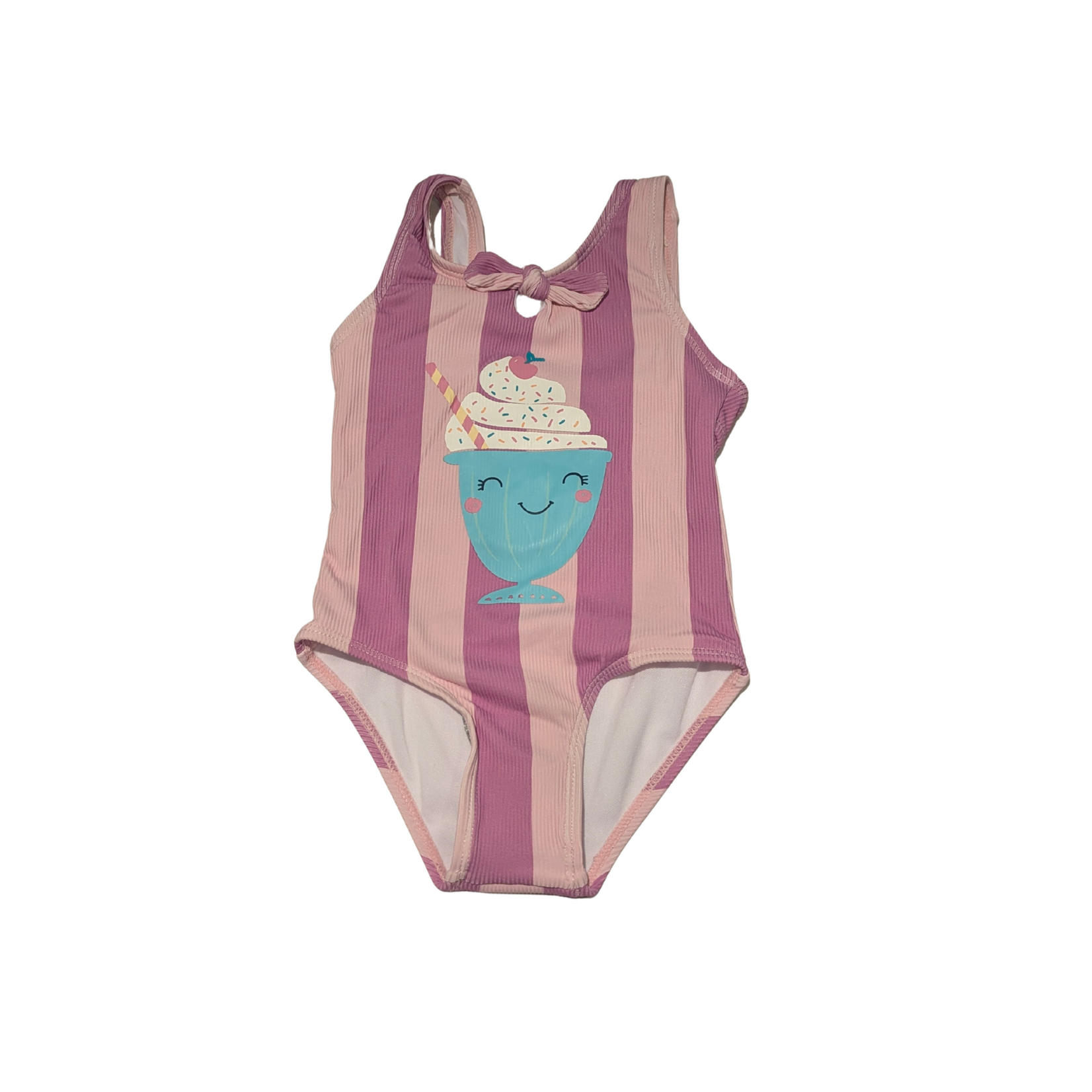 Mandarine & Co. MANDARINE & CO. - One-piece striped bathing suit with sundae print