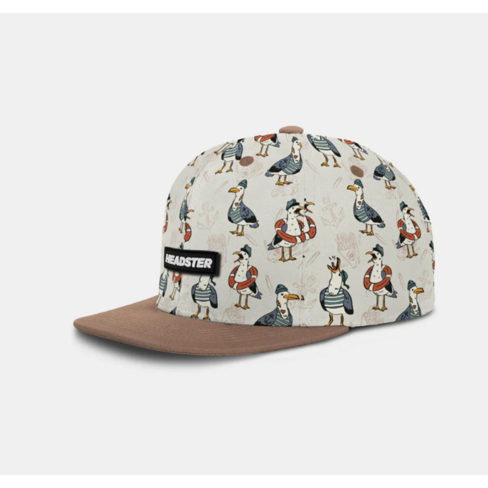 Headster Kids  HEADSTER - 'Captain Seagull Snapback Cap - White Sand'