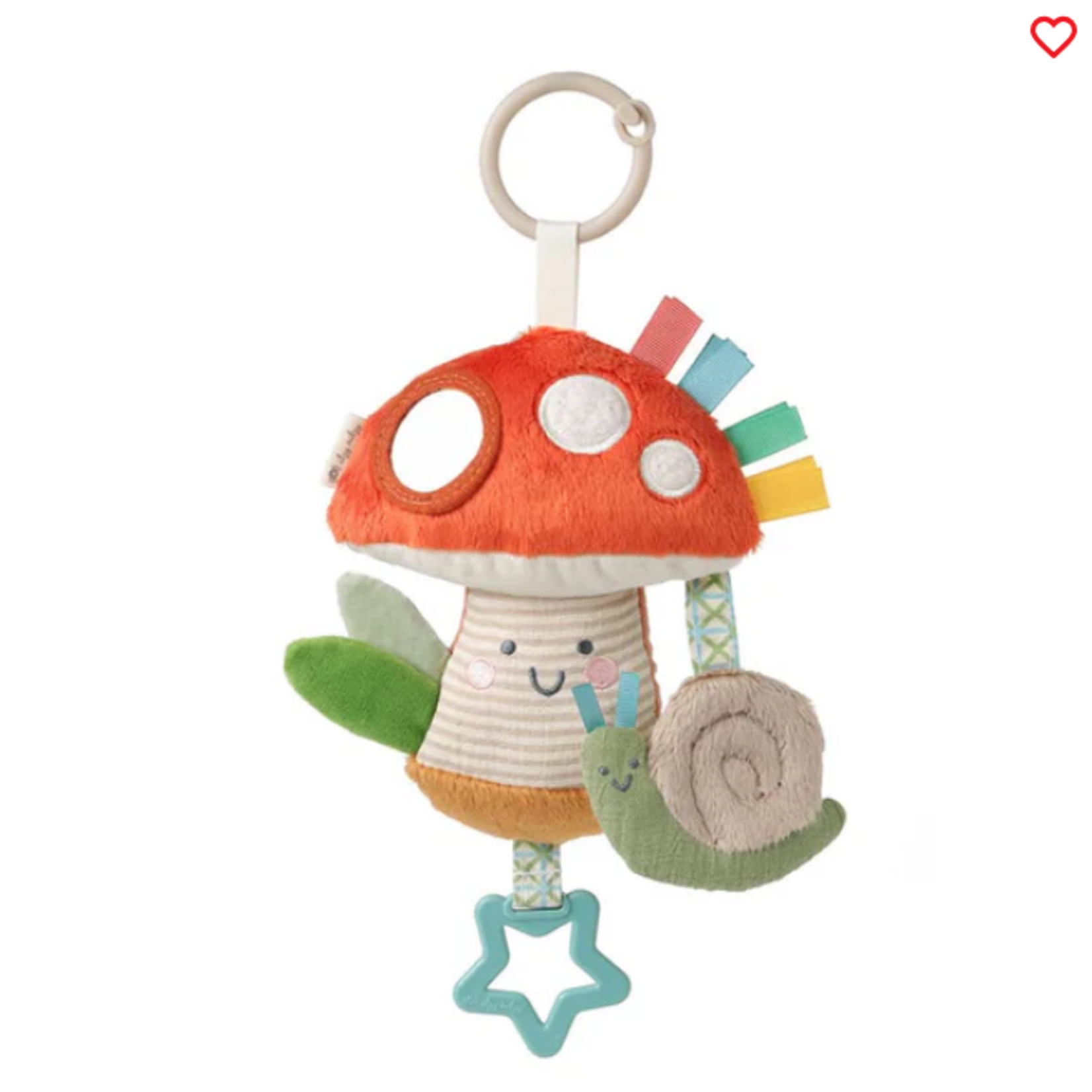 Itzy Ritzy ITZY RITZY - Sensory Development Toy with Mirror - Mushroom - 'Bitzy Traveler'