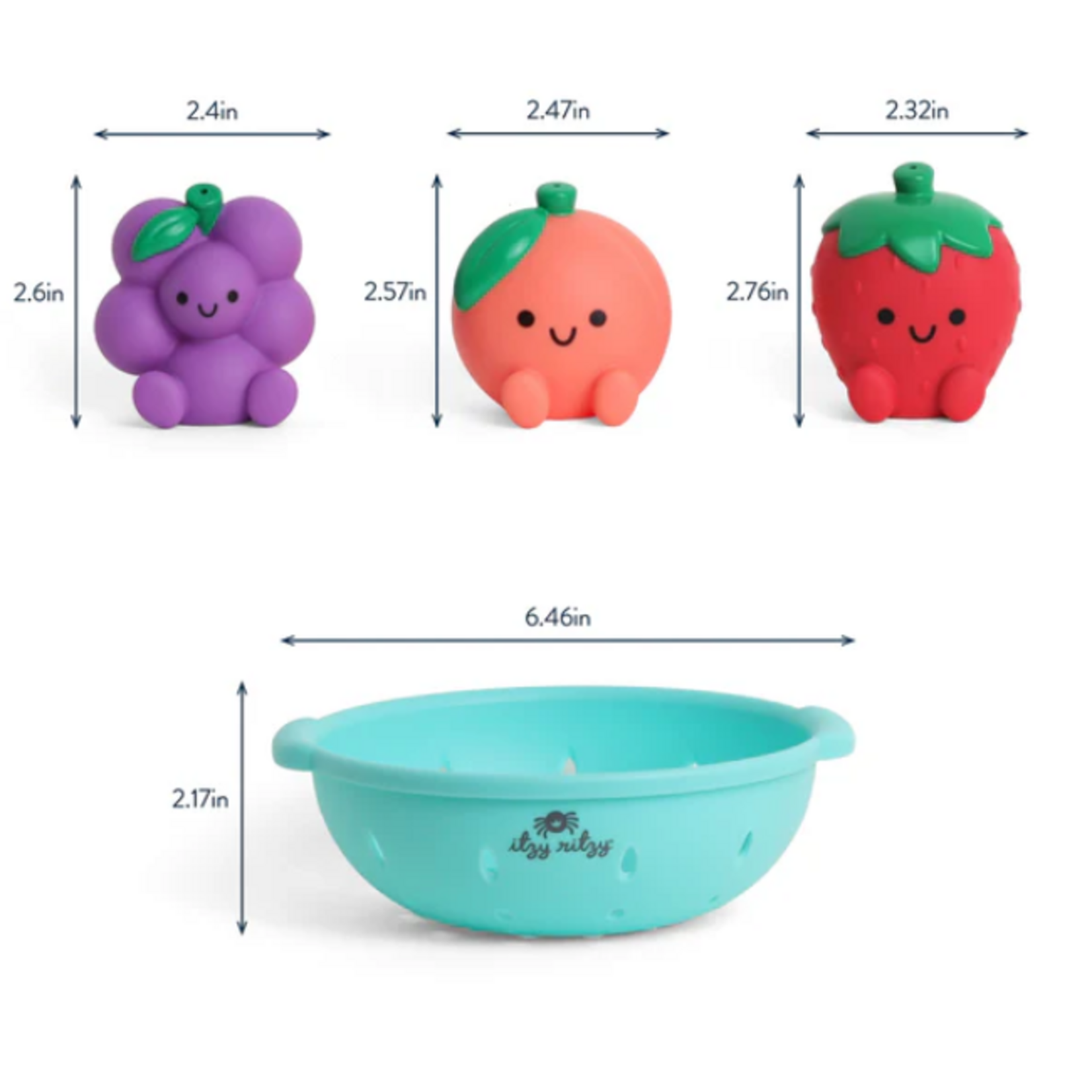 Itzy Ritzy ITZY RITZY - Ensemble de jouets fruits pour le bain - 'Itzy Splash Pals'