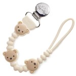 Itzy Ritzy ITZY RITZY - Attache-suce en silicone - Beige avec oursons - 'Sweetie Strap Plus'
