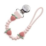 Itzy Ritzy ITZY RITZY - Silicone pacifier clip - Pink with strawberries - 'Sweetie Strap Plus'