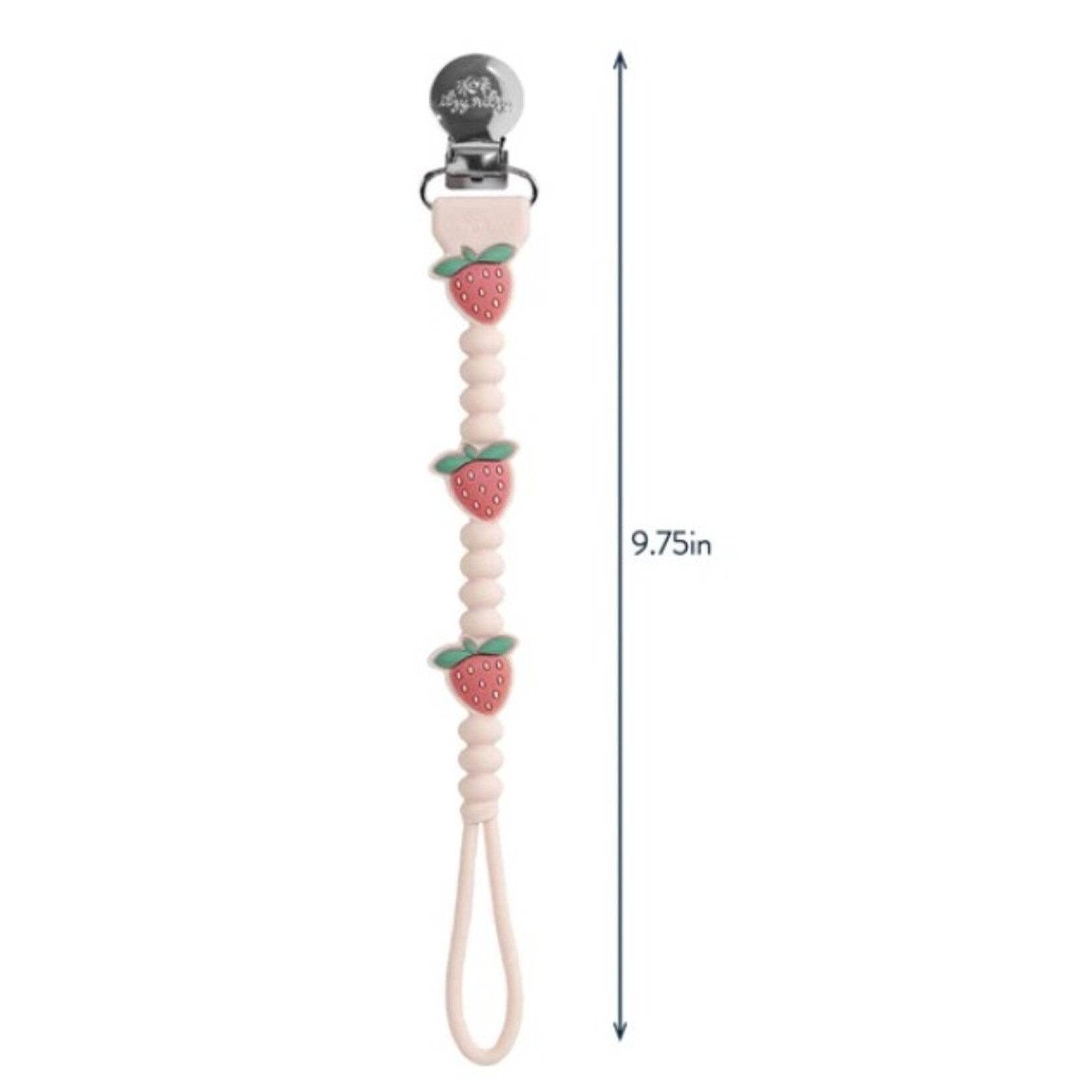 Itzy Ritzy ITZY RITZY - Attache-suce en silicone - Rose avec fraises - 'Sweetie Strap Plus'