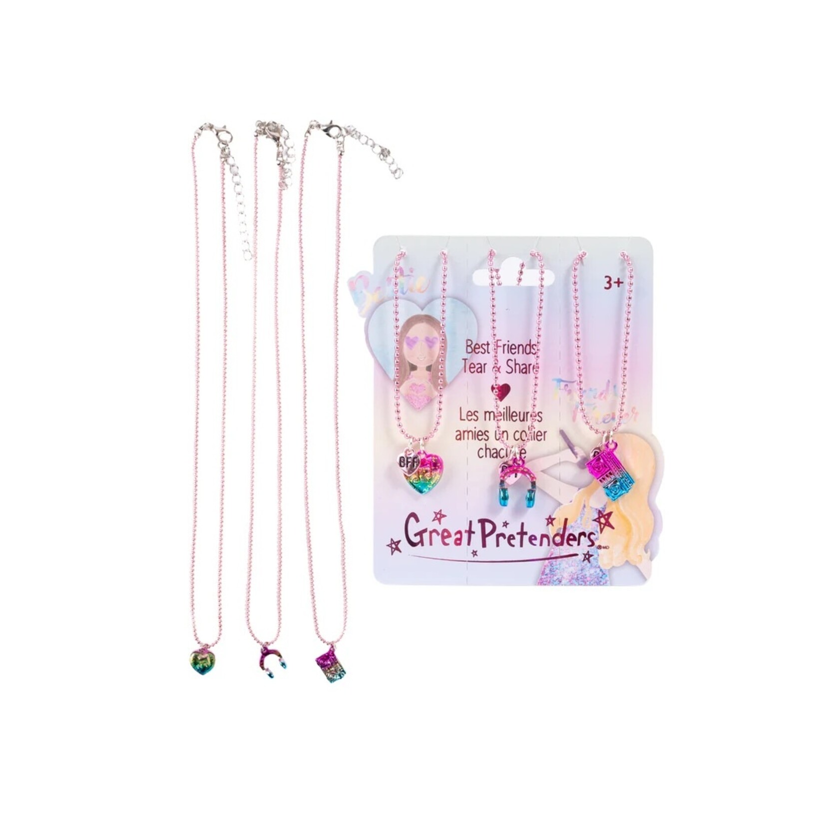 Great Pretenders GREAT PRETENDERS - Set of 3 necklaces for best friends - 'Taylor's Bestie Squad'