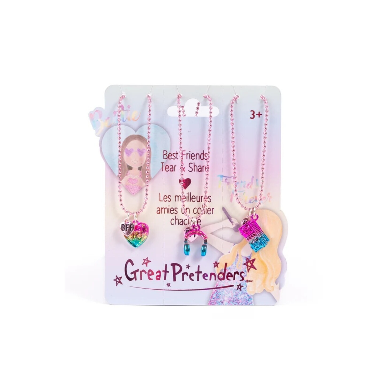 Great Pretenders GREAT PRETENDERS - Set of 3 necklaces for best friends - 'Taylor's Bestie Squad'