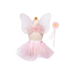 Great Pretenders GREAT PRETENDERS - Iridescent flower-patterned fairy wings, tutu and 'Crazy for Daisies' wand