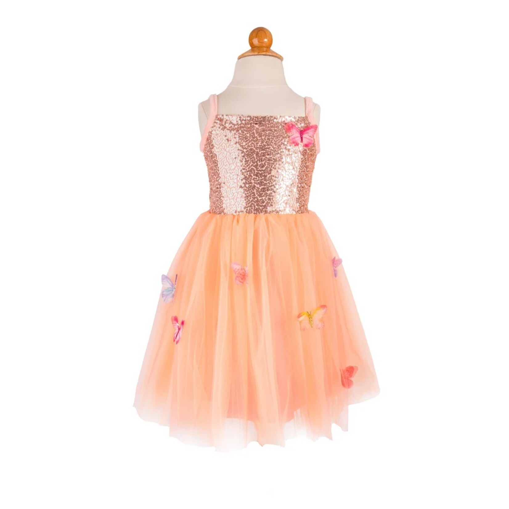 Great Pretenders GREAT PRETENDERS - Robe rose pêche à paillettes et tutu avec appliqué de papillons 'Butterfly Bliss'