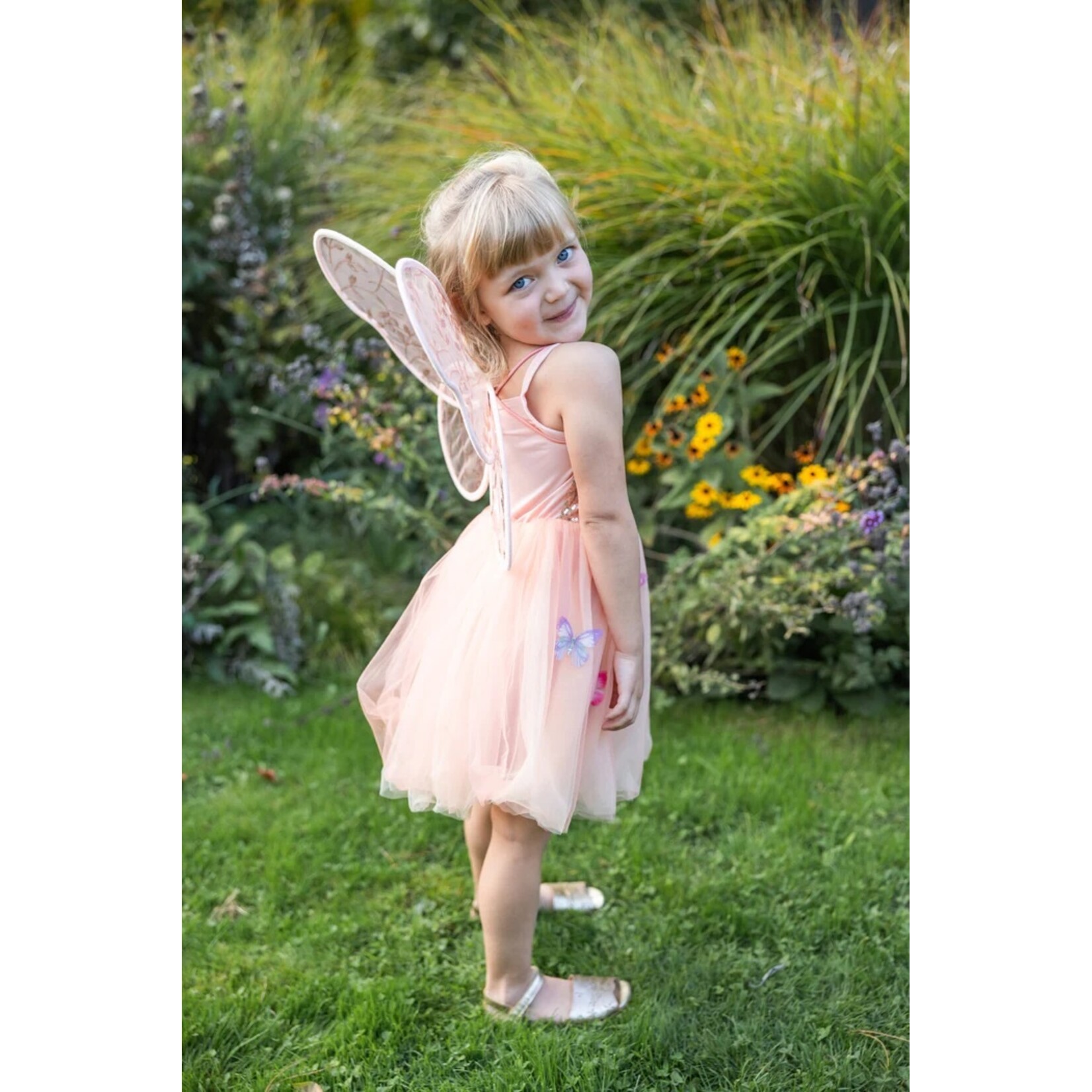 Great Pretenders GREAT PRETENDERS - Robe rose pêche à paillettes et tutu avec appliqué de papillons 'Butterfly Bliss'