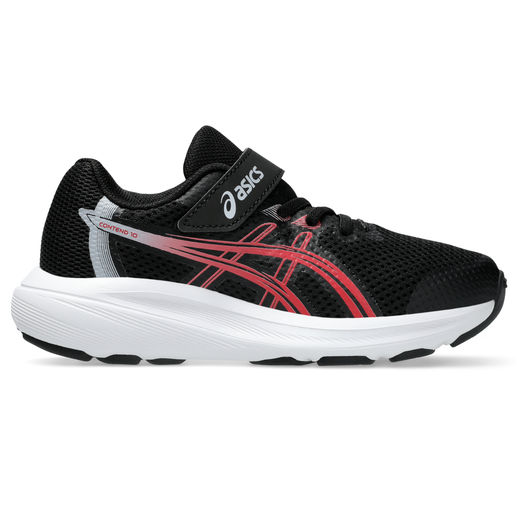 Asics  ASICS - Sports shoes 'Contend 10 PS' - 'Black/Speed ​​red'