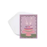 Lili Graffiti LILI GRAFFITI - Mini carte de souhaits illustrée - Gâteau d'anniversaire