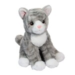 Douglas Cuddle Toys DOUGLAS - Peluche de chat tigré gris et blanc doux 'Tabbie'