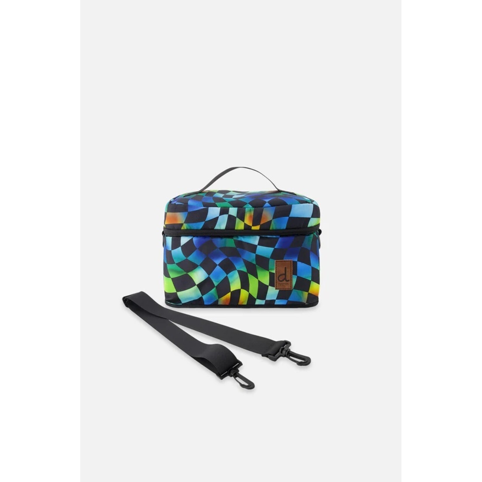 Deux par Deux DEUX PAR DEUX -  Blue checkered print lunch box 'Back to School'