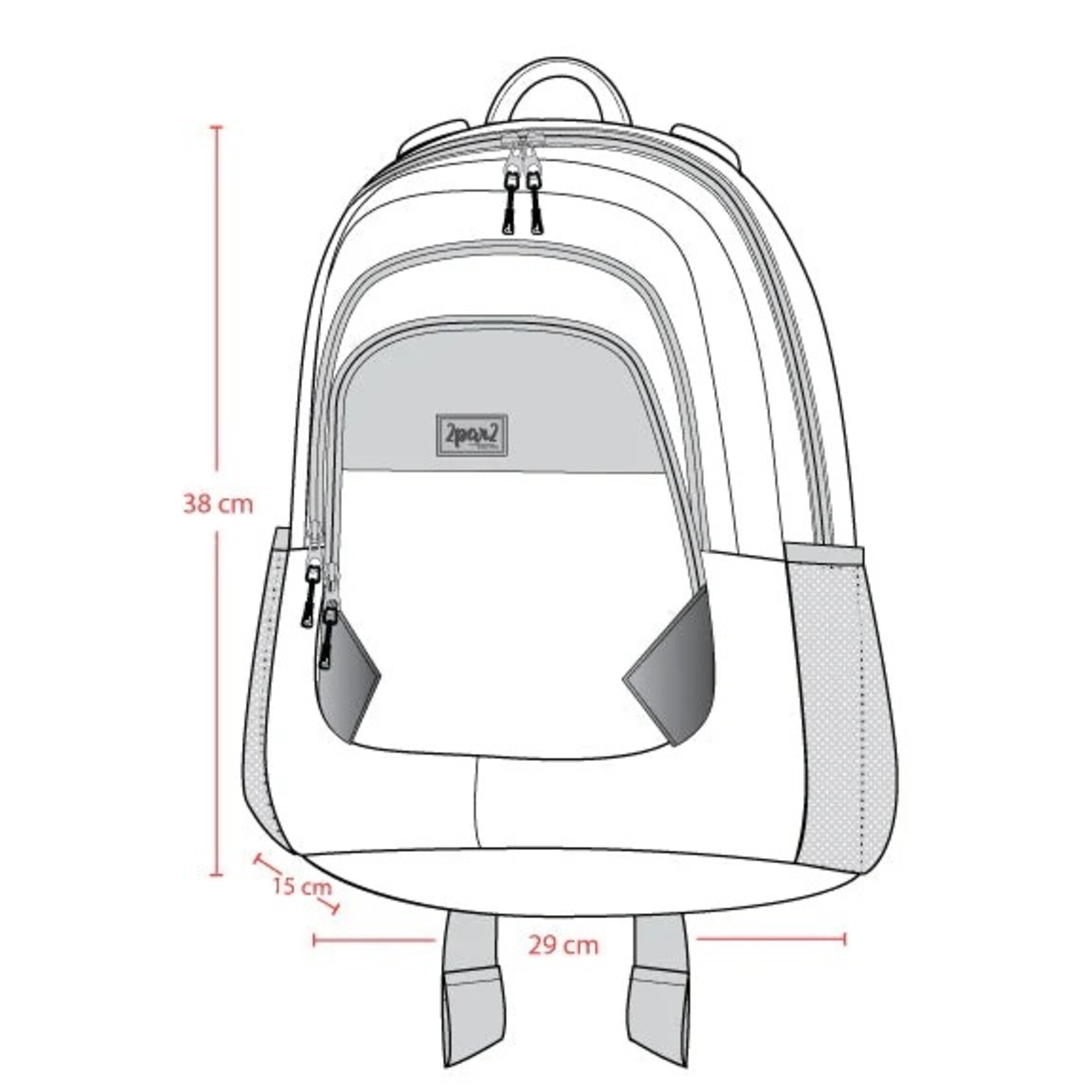 Deux par Deux DEUX PAR DEUX - Blue dinosaur print backpack for toddlers