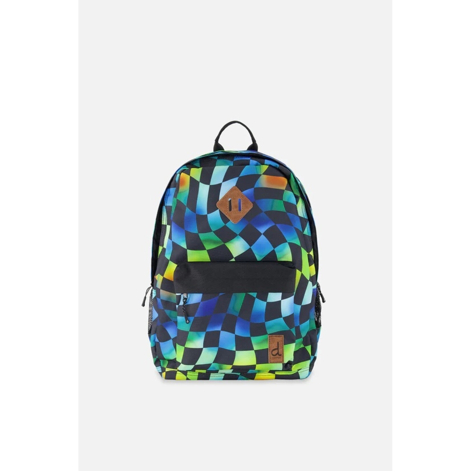 Deux par Deux DEUX PAR DEUX - Blue backpack with 'Back to School' checkered print