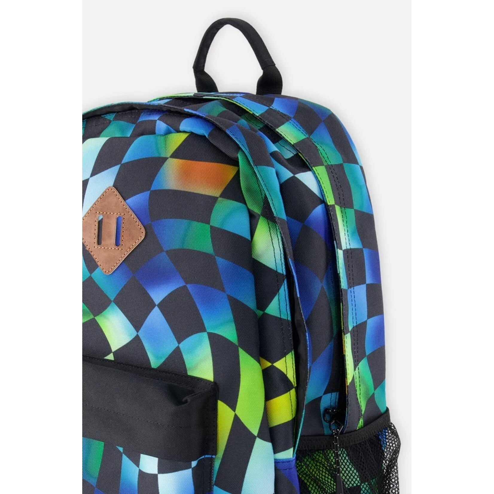 Deux par Deux DEUX PAR DEUX - Blue backpack with 'Back to School' checkered print