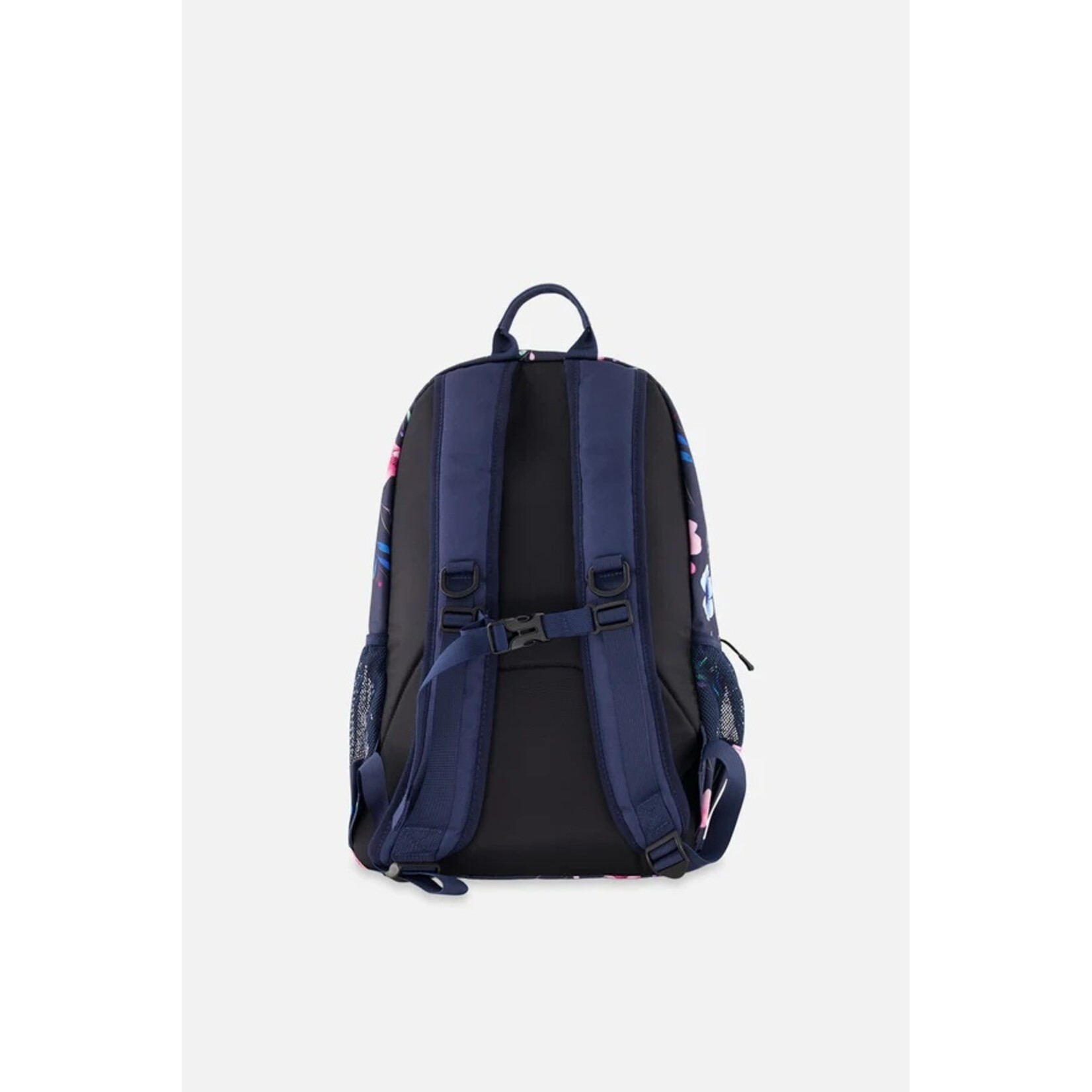 Deux par Deux DEUX PAR DEUX - Navy blue backpack with 'Back to School' floral print