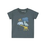 Color Kids COLORKIDS - Grey T-shirt with animal print 'All my friends'