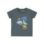 Color Kids COLORKIDS - T-shirt gris avec imprimé animaux 'All my friends'