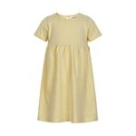CREAMIE - White dress with yellow stripes and short sleeves 18m