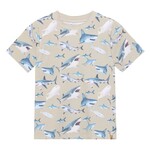 Minymo MINYMO - Brown T-shirt with shark print