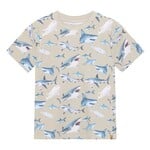 Minymo MINYMO - T-shirt brun avec imprimé de requins