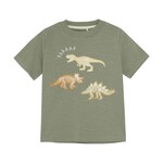Minymo MINYMO - Green T-shirt with dinosaur skeleton print 18m