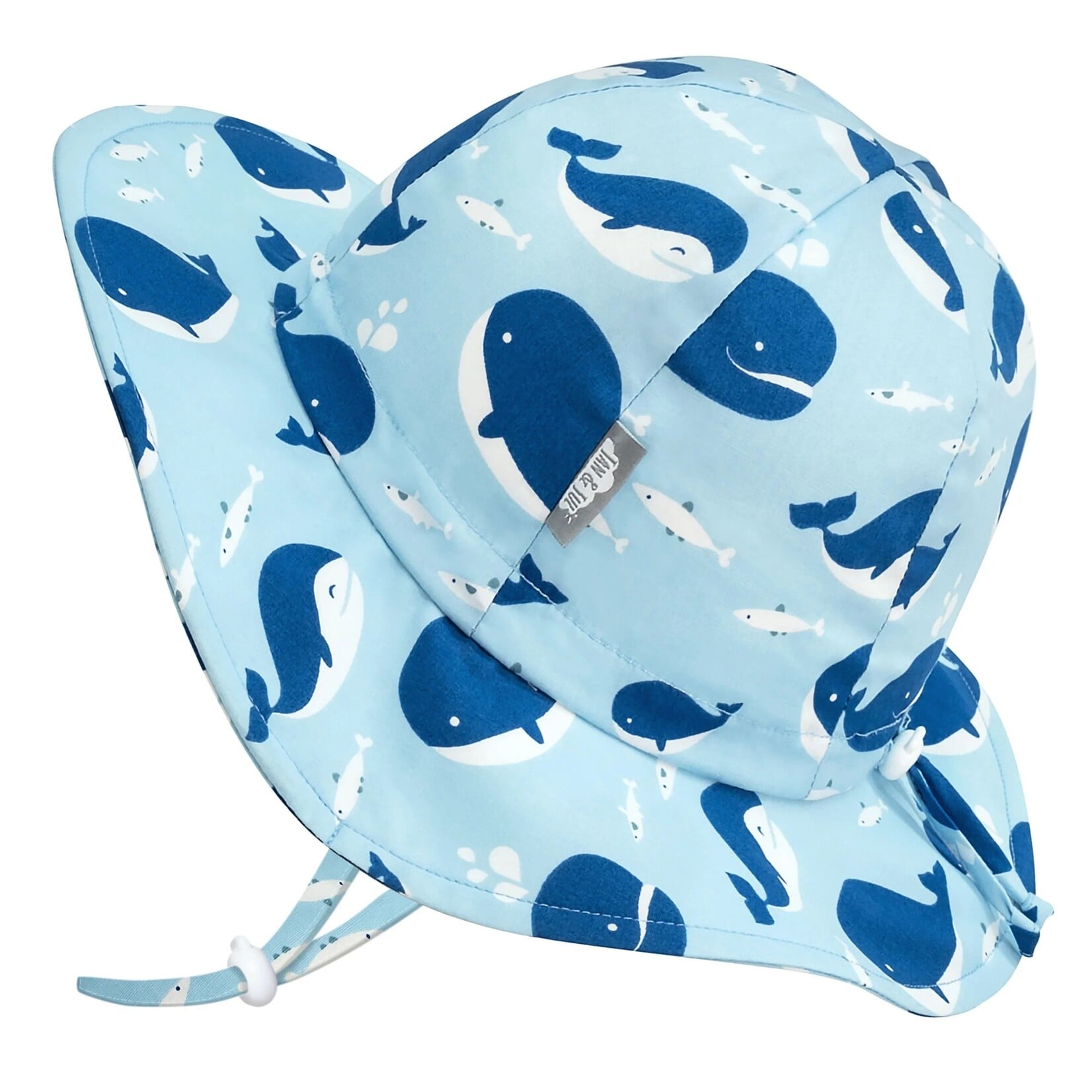 JAN&JUL JAN&JUL - Chapeau d'été souple en coton - Baleine bleue