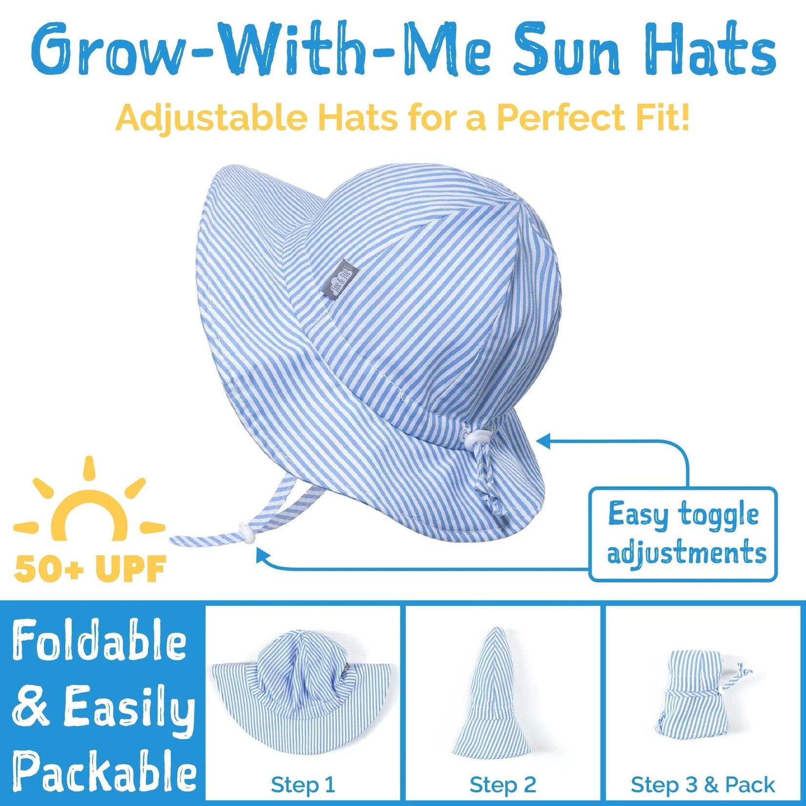 JAN&JUL JAN&JUL - Soft cotton summer hat - Blue Whale