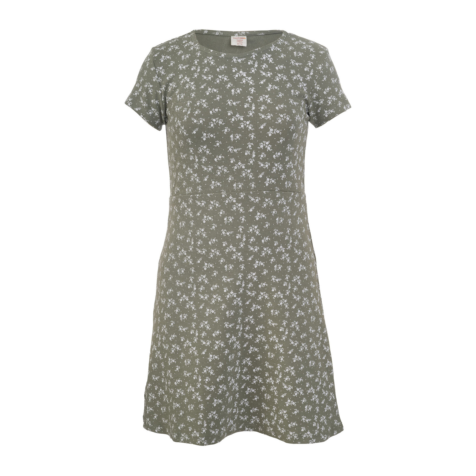 Mandarine & Co. MANDARINE & CO. - Robe à manches en volant vert sauge avec fleurs blanches