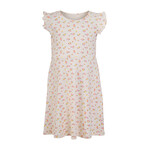 Mandarine & Co. MANDARINE & CO. - Robe à manches en volant blanche avec fleurs colorés