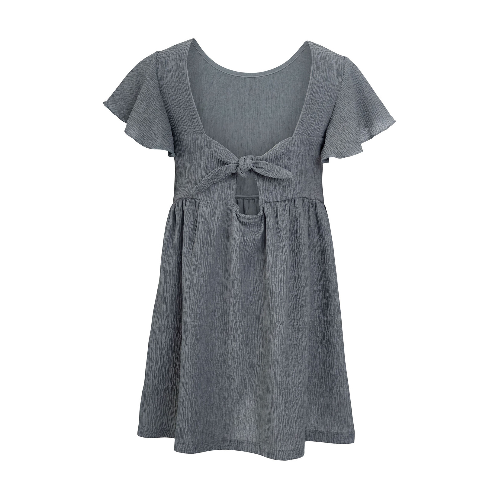 Mandarine & Co. MANDARINE & CO. - Sage green dress with flower and dragonfly embroidery