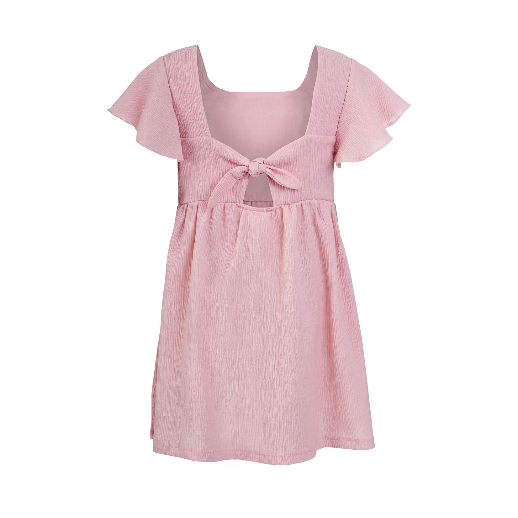Mandarine & Co. MANDARINE & CO. - Robe rose avec broderie de fleurs et libellules