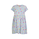 Mandarine & Co. MANDARINE & CO. - Robe bleu avec imprimé de citrons et cerises 'Ballad blue fruit