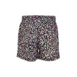 Mandarine & Co. MANDARINE & CO. - Black flared shorts with 'Sweet Pinky' floral print
