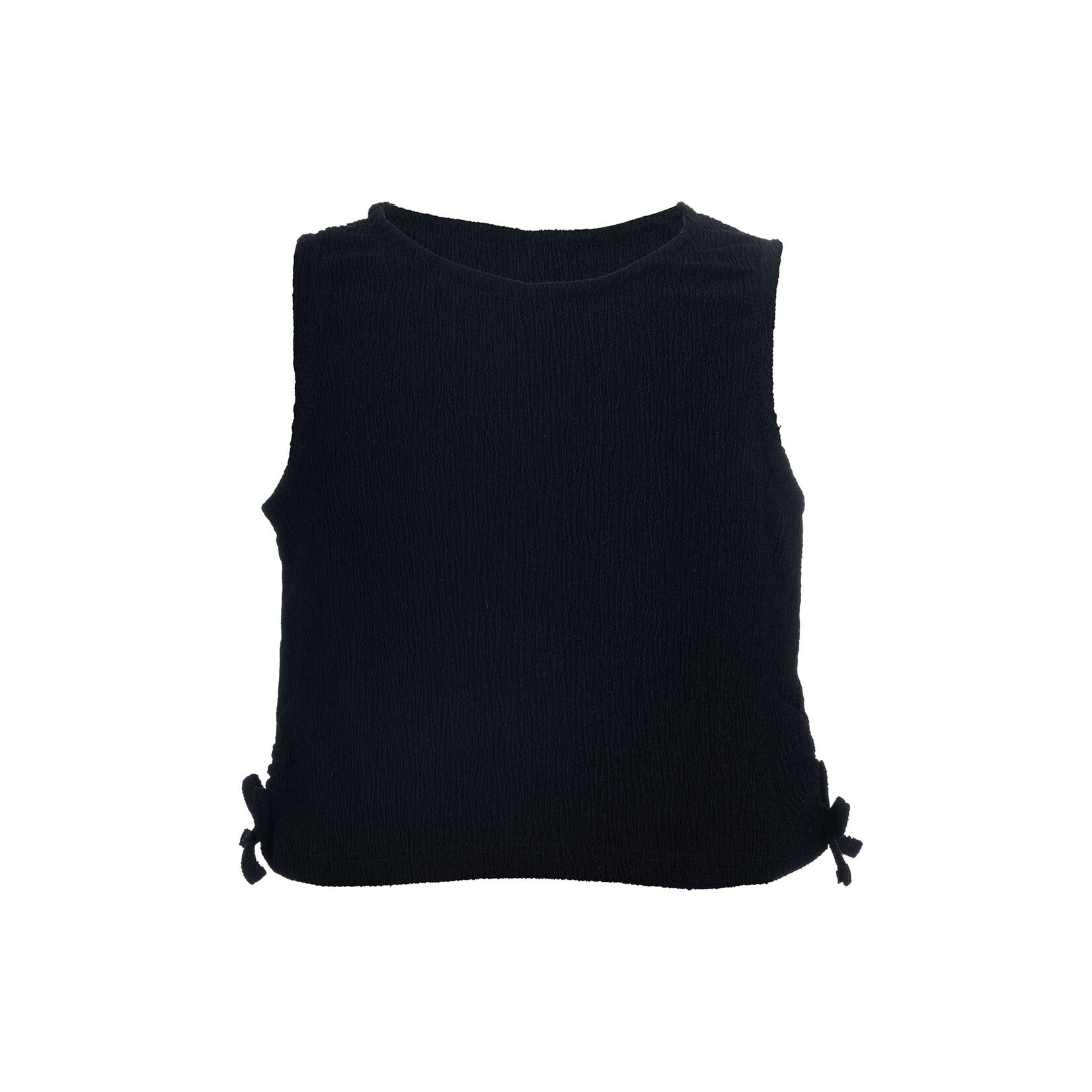 Mandarine & Co. MANDARINE & CO. - Camisole noire avec boucles sur les côtées