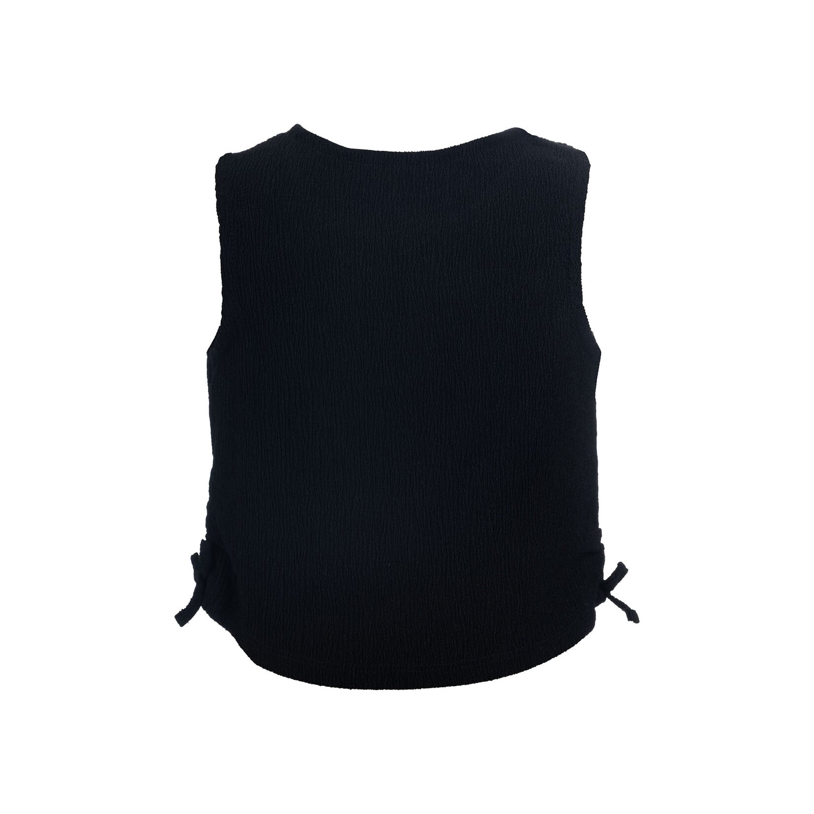 Mandarine & Co. MANDARINE & CO. - Camisole noire avec boucles sur les côtées