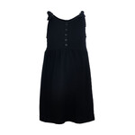 Mandarine & Co. MANDARINE & CO. - Robe noir avec boucles sur les épaules 'Jet black'