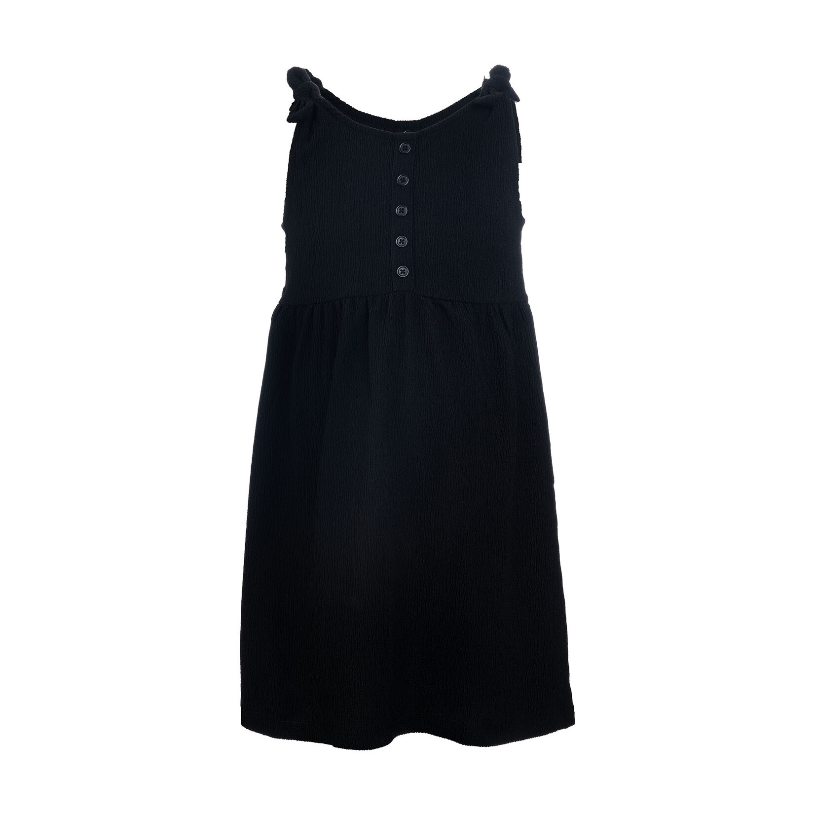 Mandarine & Co. MANDARINE & CO. - Black dress with buckles on the shoulders 'Jet black'