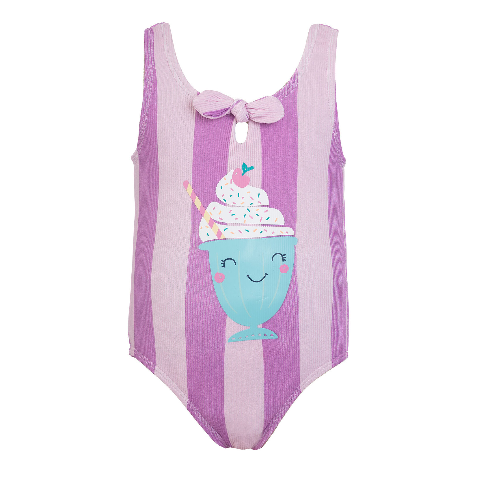 Mandarine & Co. MANDARINE & CO. - One-piece striped bathing suit with sundae print