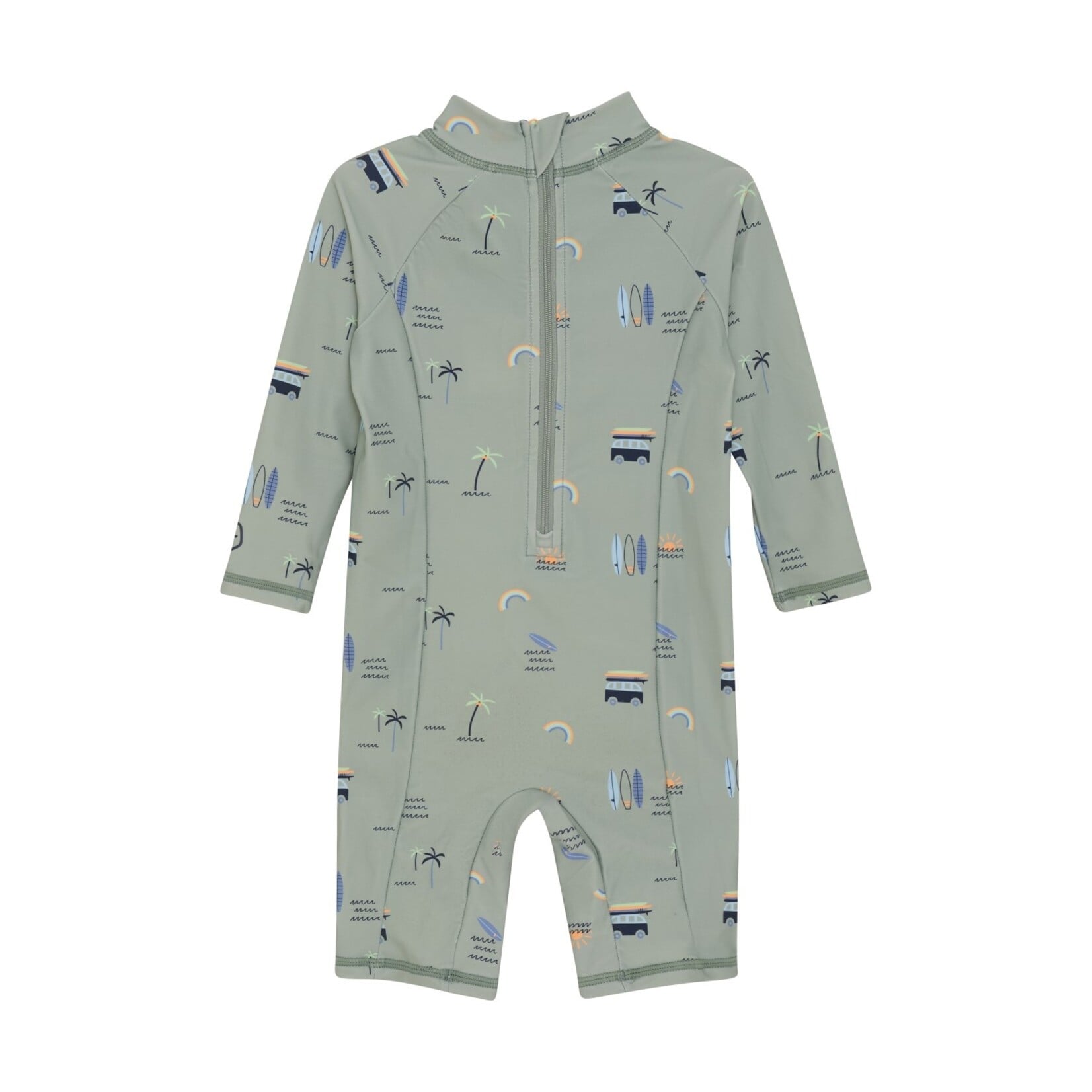 Color Kids COLORKIDS - Maillot une pièce vert pâle avec motif de surf