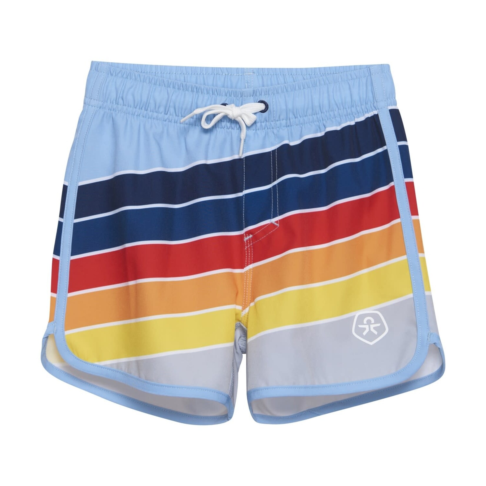 Color Kids COLOR KIDS - Light blue rainbow striped swim shorts