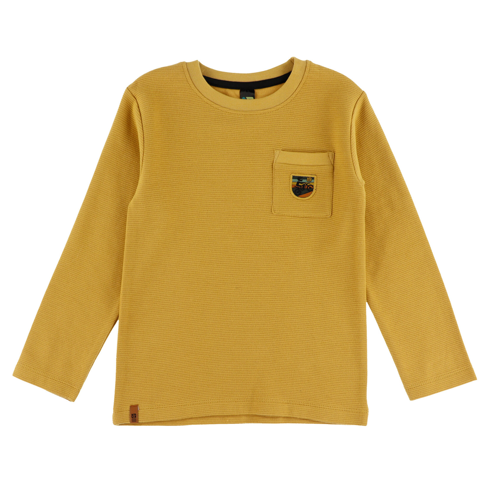 Nanö NANÖ - Yellow long-sleeved t-shirt in ottoman jersey 'Plein gaz!'
