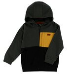 Nanö NANÖ - Veste à capuchon vert, jaune et noir 'Plein gaz!'